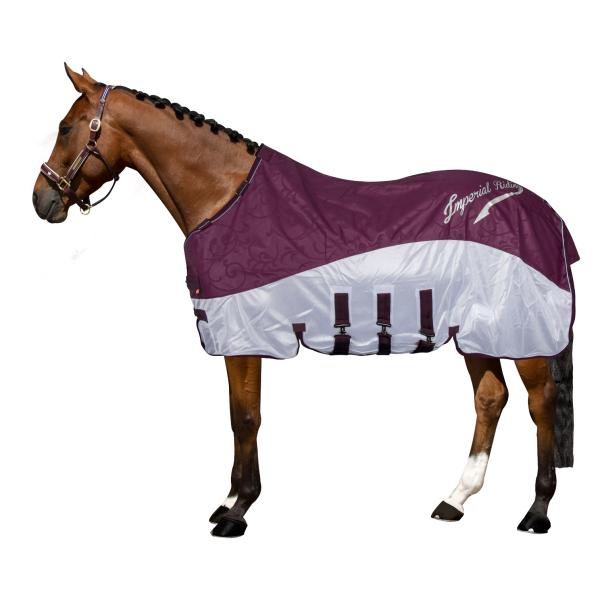 Imperial Riding Rain & Flyblanket IRHSuper-dry, Bordeaux/weiss